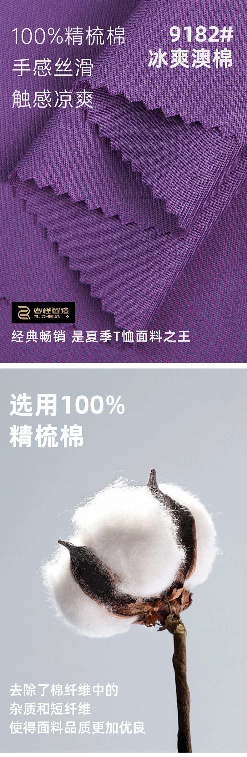 200G水柔棉针织双面棉毛布 50S纯棉双面布全棉T恤面料 家居服布料-阿里巴巴