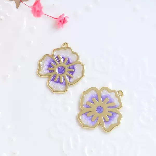 11#Purple flowers single price