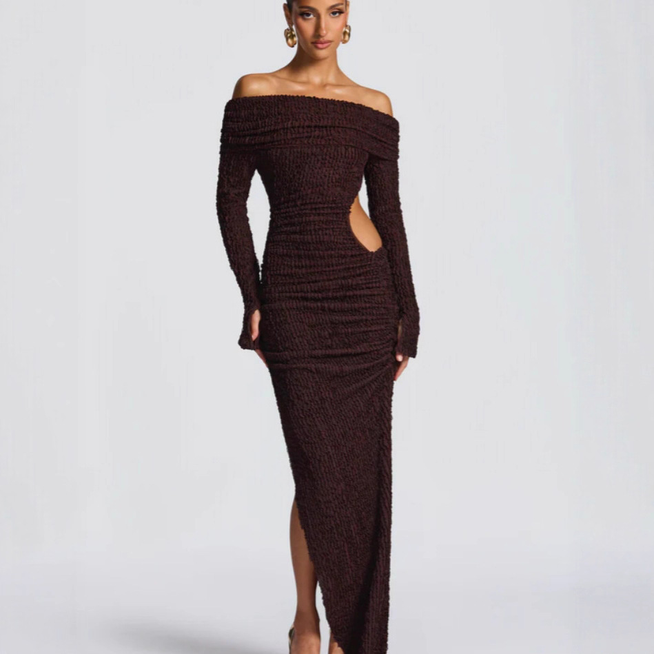 Women's Fashion Hollowed-out Off-shoulder Dress