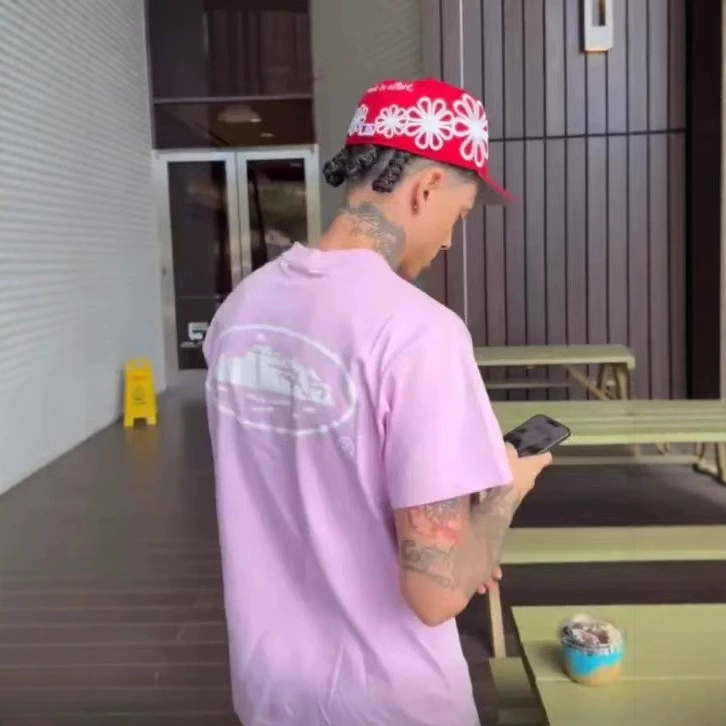 Высококачественная популярная кросс-бордерная футболка с принтом Alcatraz в стиле американского уличного хип-хопа, модный бренд, мужская повседневная футболка с коротким рукавом.