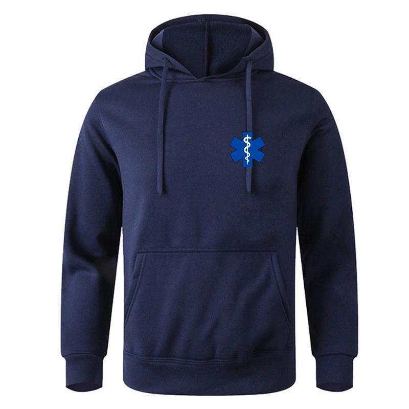 EMT ambulance Printing Hoodies Mens Personality Fashion Hood