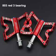 DRCKHROS Bicycle Pedal Mountain Bike Road Aluminum Pedal Three-Bearing Pedal with Logo Cross-Border