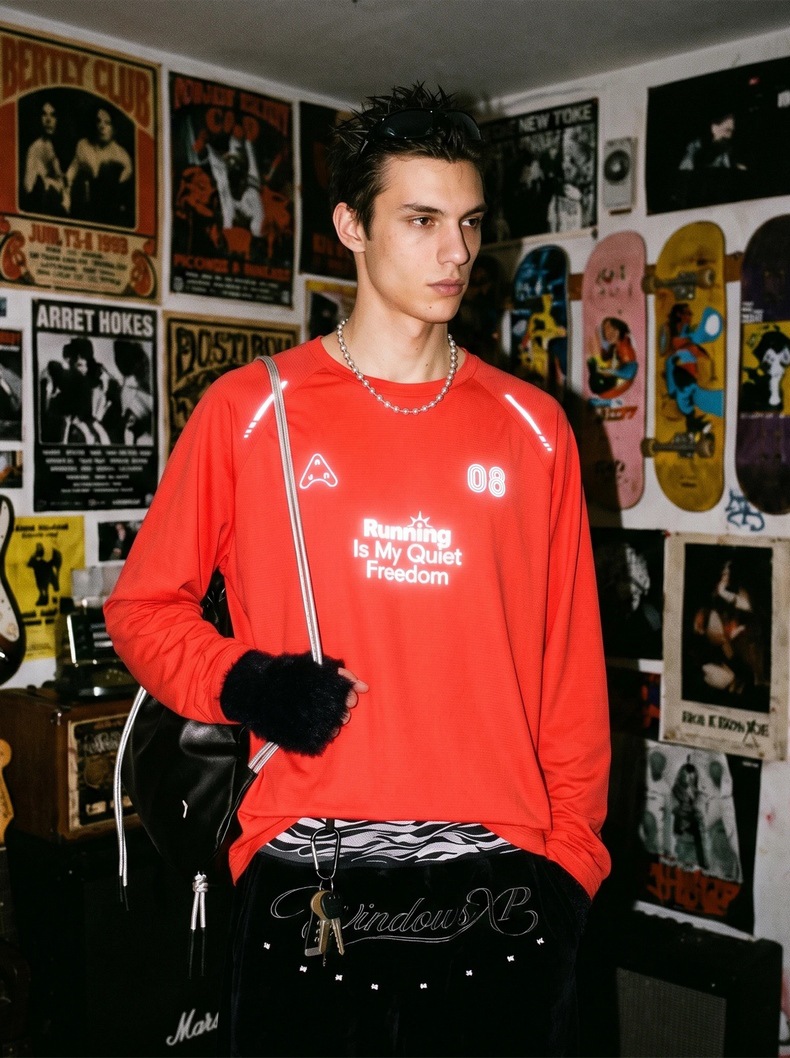 Inflation Reflective Raglan Long-Sleeve Tee