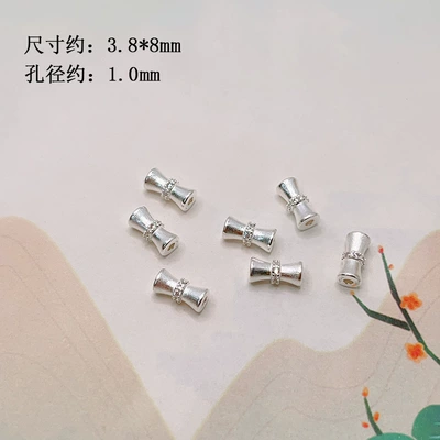 barrel beads, accessories for bracelets, necklaces, Zərgərlik ara hissələri - silver-bamboo-joint