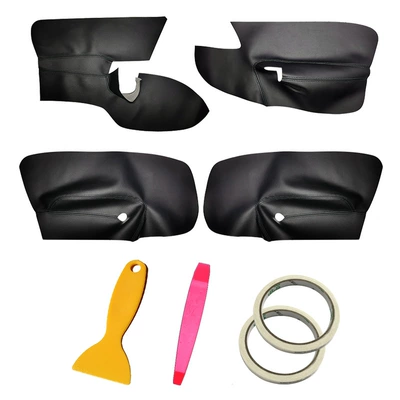 Sürətlər qutusu və əl tormozu başlıqları Sagitar Door Panel Leather in Black