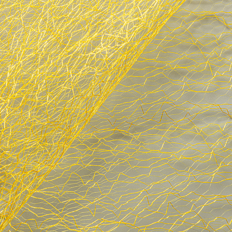 In stock polyester random net Gift Bouquet packaging hard gauze spider web diy performance clothing hollow lace decorative net