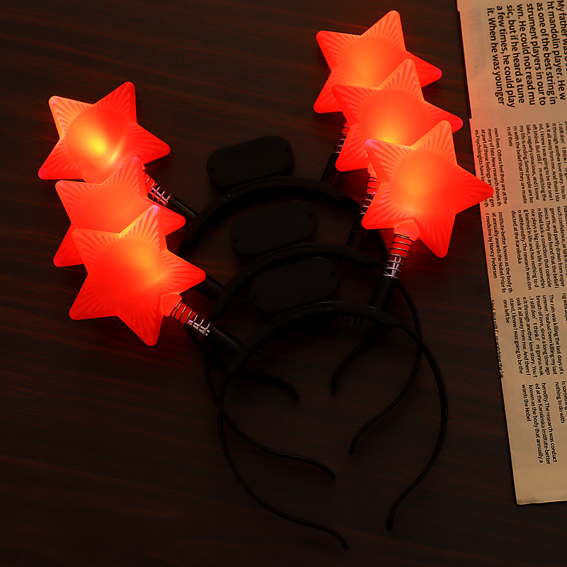 Diadema roja de cinco estrellas
