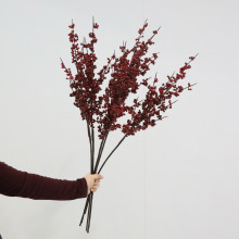 仿真过胶9叉红果圣诞果仿真相思豆高仿真浆果发财红果仿真冬青