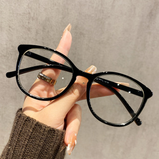 Ultra -light 6 grams of mustard tea glasses female retro round box myopia can match the digital face face small frame women's eyes frame