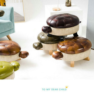 Pet shoe changing stool home door creative cartoon animal stool low stool storage small turtle sofa stool small footstool