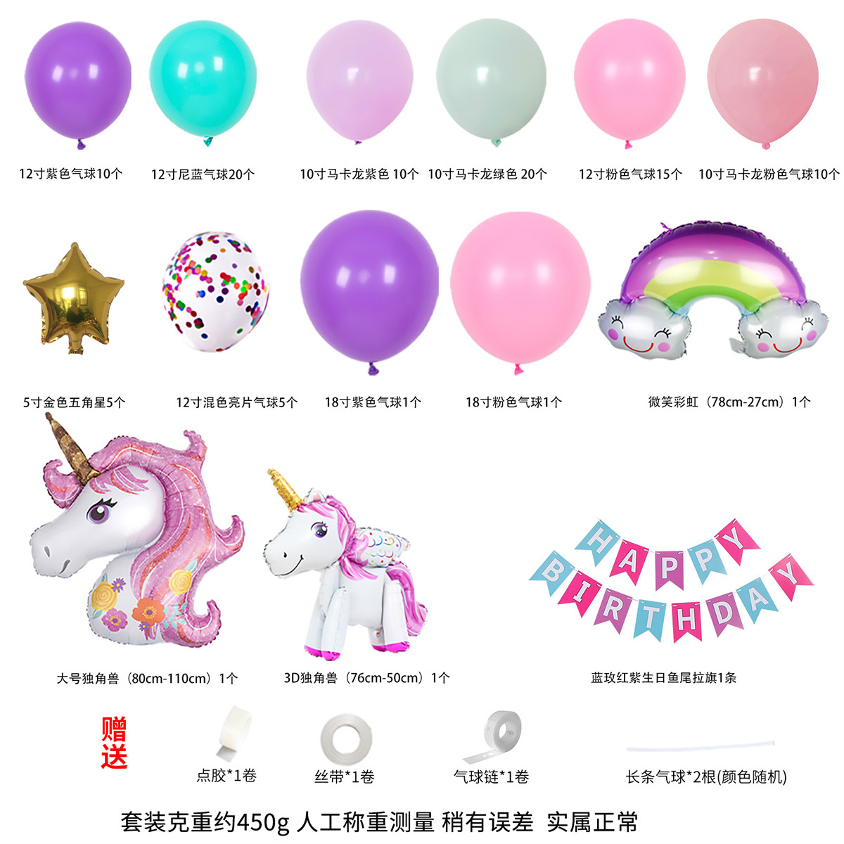 Globo decoración unicornio globo fiesta de cumpleaños para niños escena de diseño de fiesta de látex redondo de 10 pulgadas