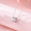 Fashionable universal necklace, pendant, chain for key bag , 925 sample silver, simple and elegant design