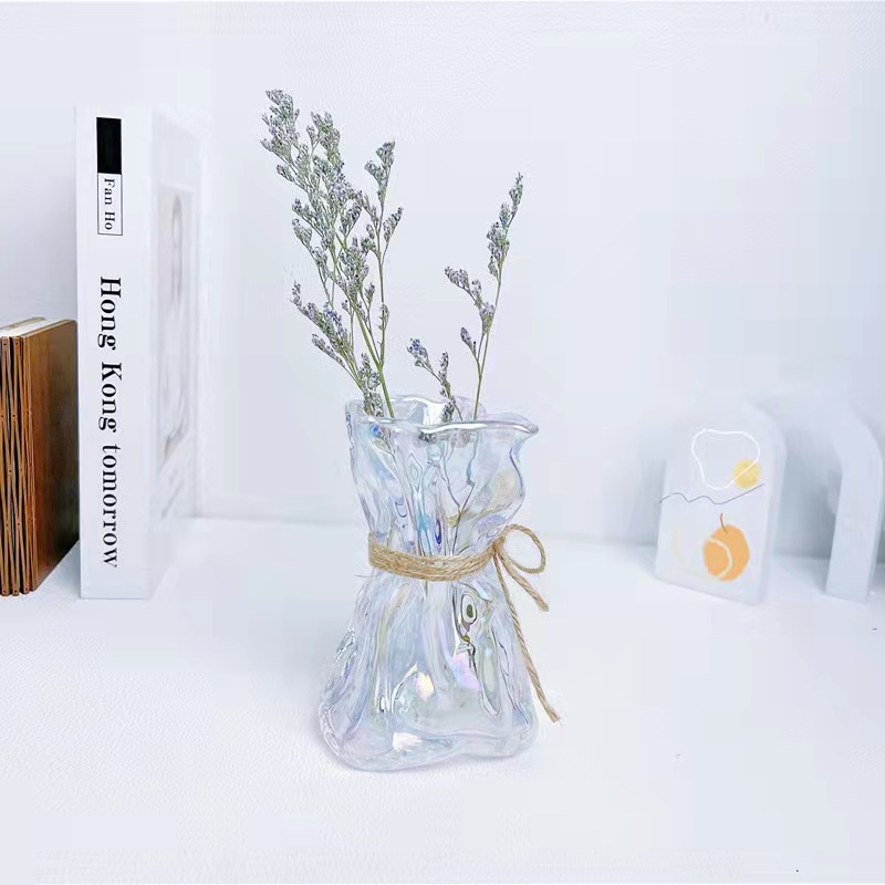 北欧ins风 创意玻璃花瓶摆件工艺品感透明水养插花郁金香 装饰品详情14
