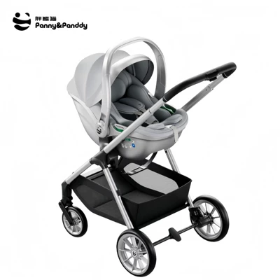 with Large Reclining Angle — Car child safety seat - racing-black-cart-basket