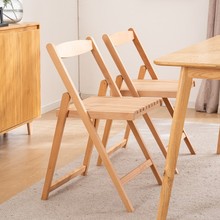 实木轻便折叠椅家用凳子简约餐椅麻将椅耐用卧室椅便携简易可折叠