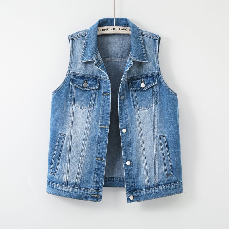Cross-Border Foreign Trade Women's Clothing New Style 2026 Spring and Summer Denim Vest Women's Jacket Loose Clothing Jacket Vest Sleeveless