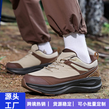 秋冬外贸大码48男鞋希音轻便缓震皮面休闲鞋户外运动鞋男一件代发