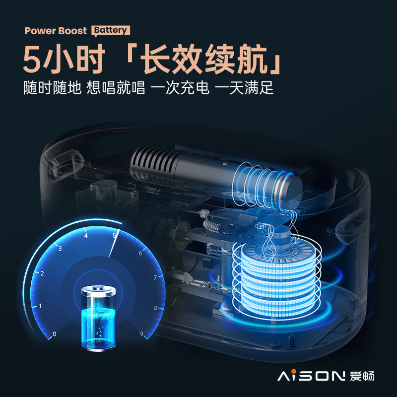 包邮爱畅AISON户外便携式K50点歌机家庭ktv点歌系统k歌音响套装官|undefined