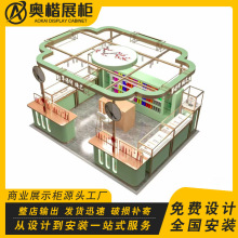 黄金珠宝店整店定制多经点位展示柜过道烤漆翡翠玉器饰品玻璃柜台