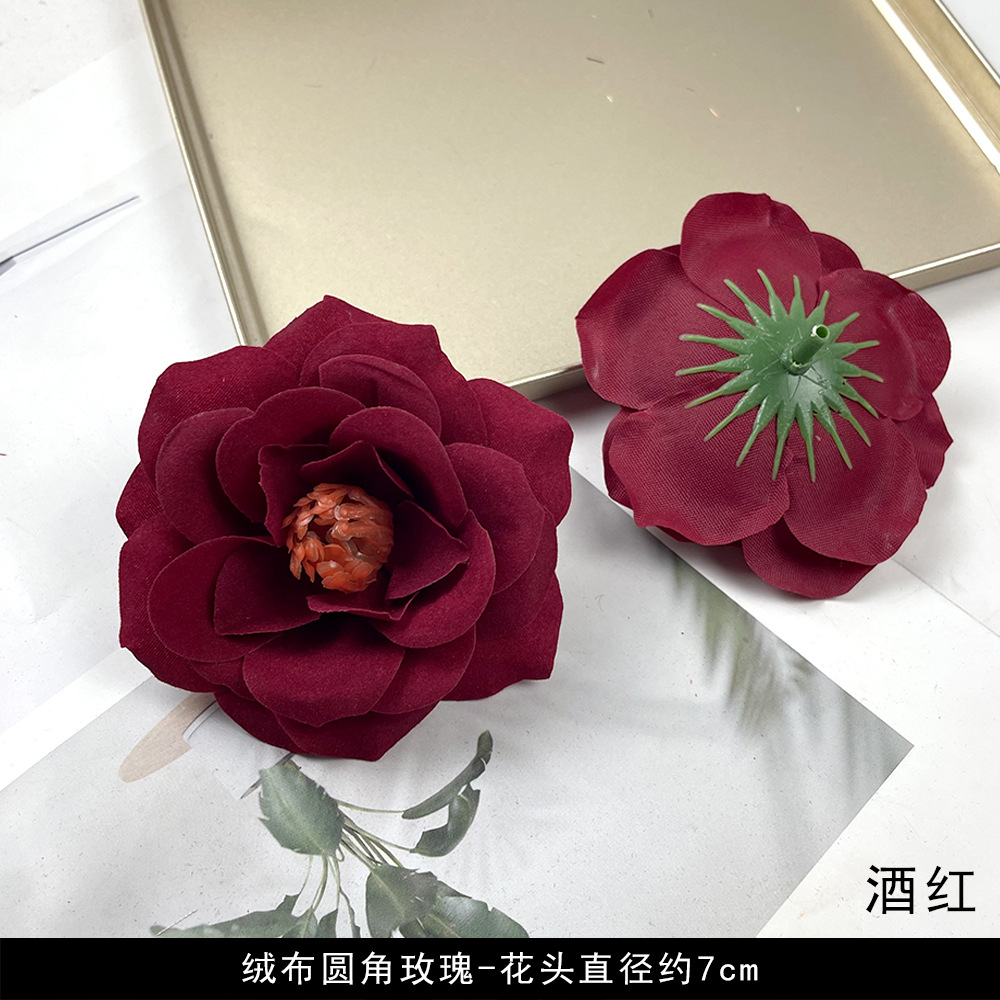 둥근 로즈 버건디