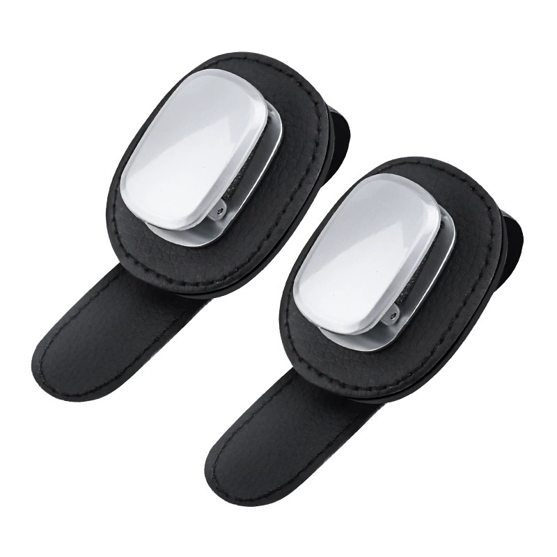 Трансграничный автомобильный зажим для очков Многофункциональный Кожаный Чехол для очков Металлический зажим для карт Оправа для солнцезащитных очков Креативные автомобильные принадлежности