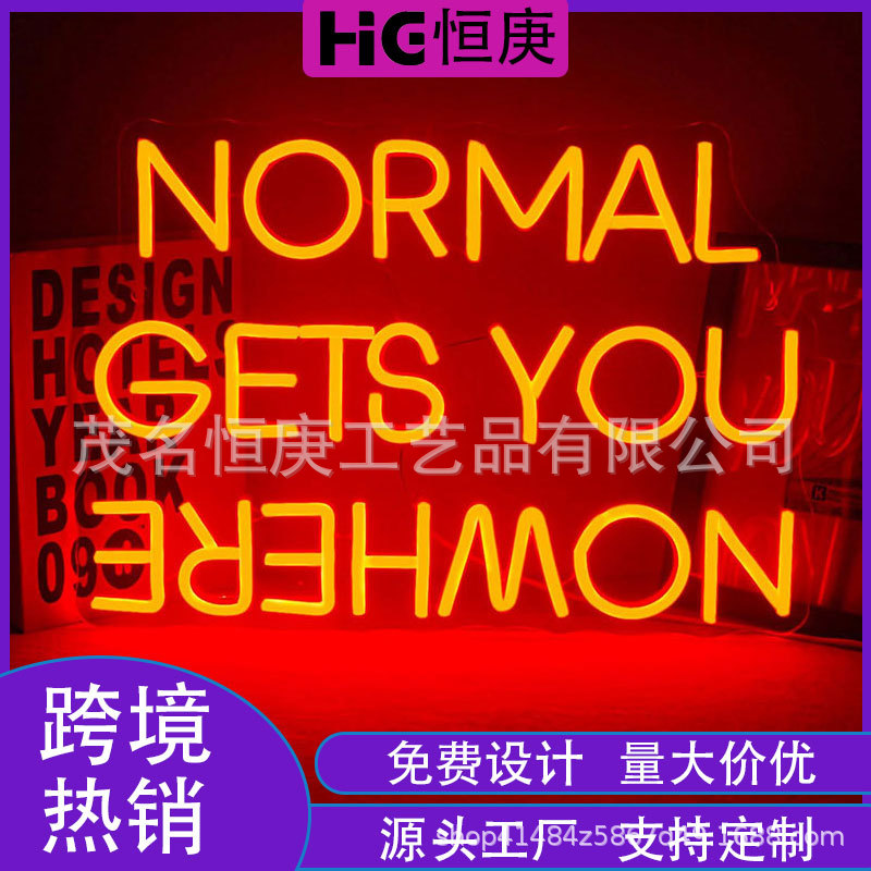 亚马逊爆款LED霓虹灯卡通动漫室内装饰字母造型创意发光广告牌