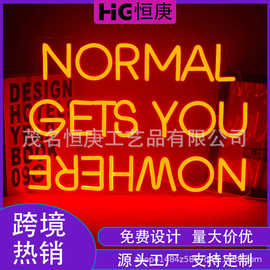 跨境专供LED霓虹灯透明亚克力灯牌图案室内室外广告牌派对装饰灯