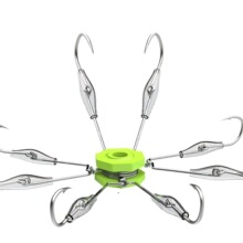 新型钢丝硬线翻板钩爆炸反板鱼钩海杆钓鱼朝天翻版鱼勾盘钩防挂底