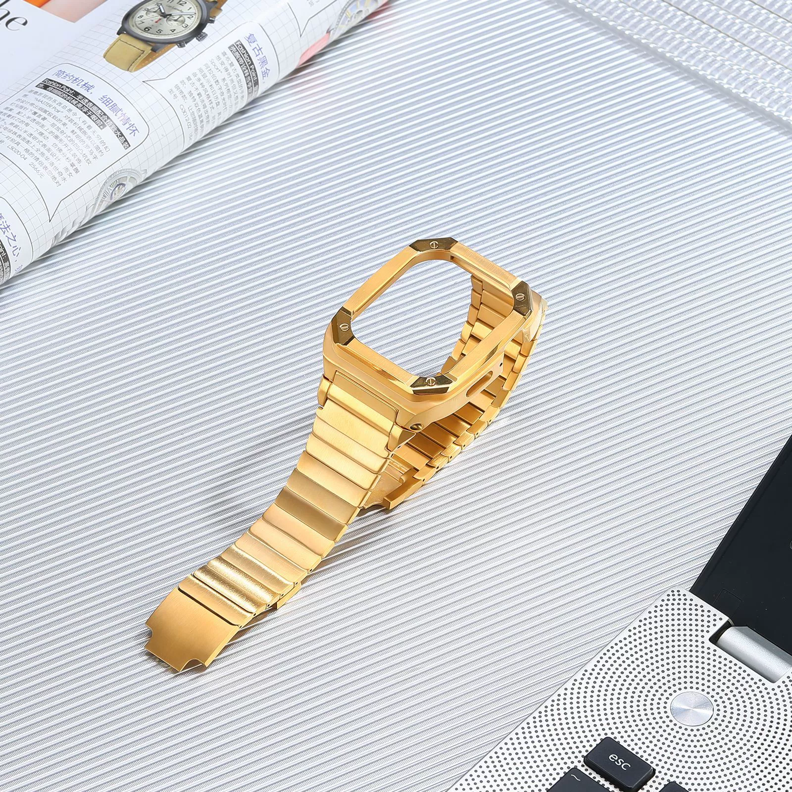 Apple Watch, модифицированный металлический корпус, 45 мм