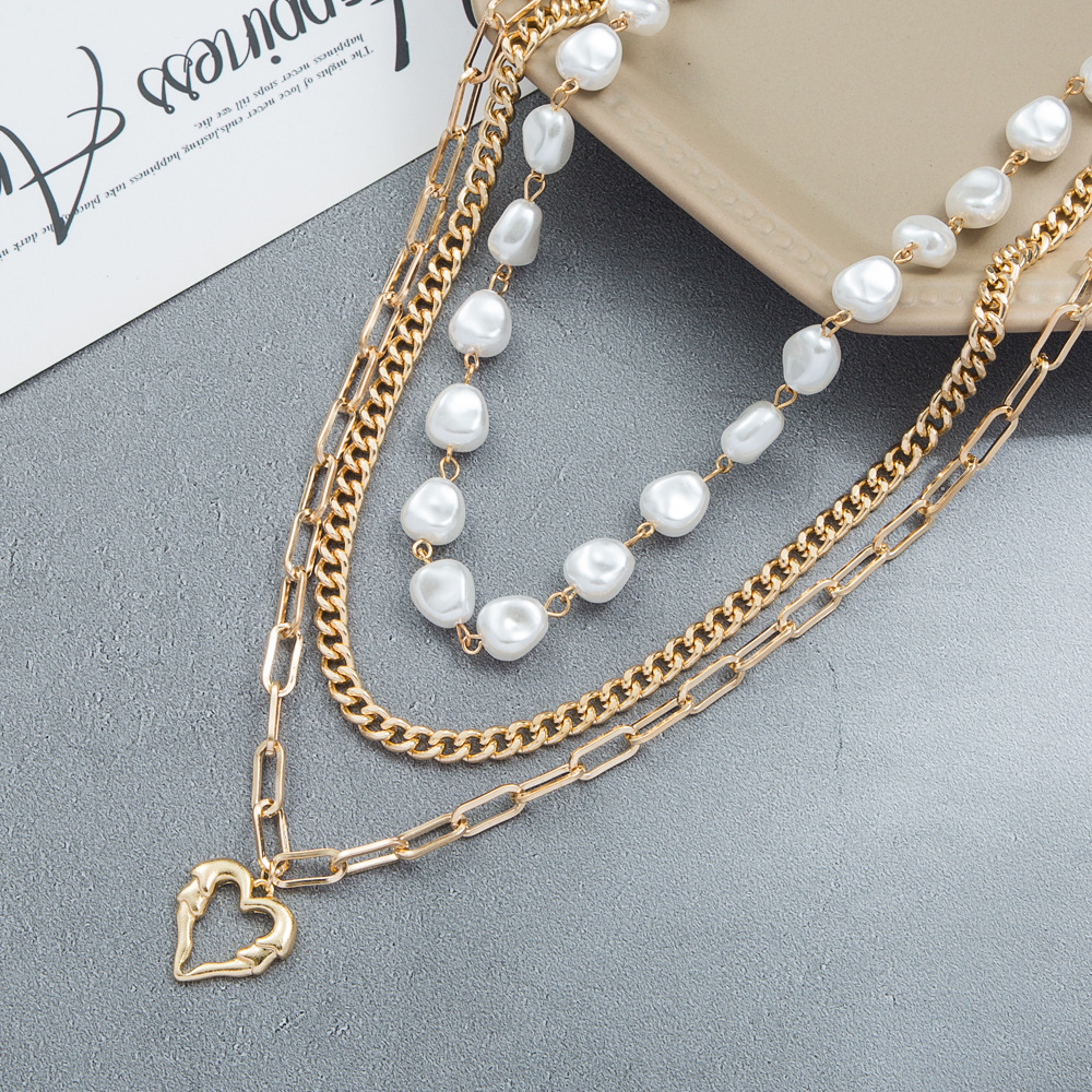 Alloy Material Heart Shape Pattern Elegant Heart Shape Alloy Wholesale Pendant Necklace