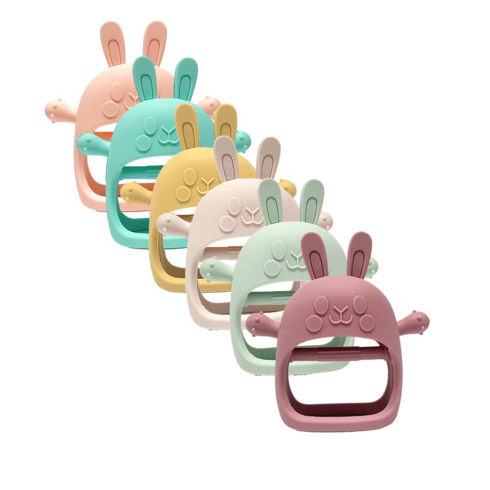 Silicone cartoon teether, children's rabbit for ears, new collection, teething