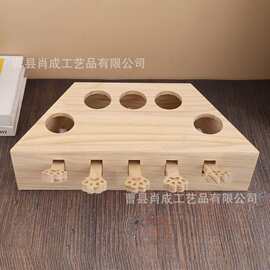 打地鼠猫玩具猫抓板窝磨爪神器自嗨猫抓板实木互动益智猫猫用品
