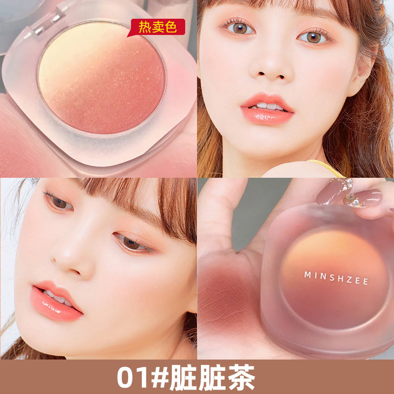 MINSHZEE グラデーションブラッシュ 防水・防汗パウダー 繊細で発色しやすい ダーティーティー グラデーションブラッシュパレット|undefined