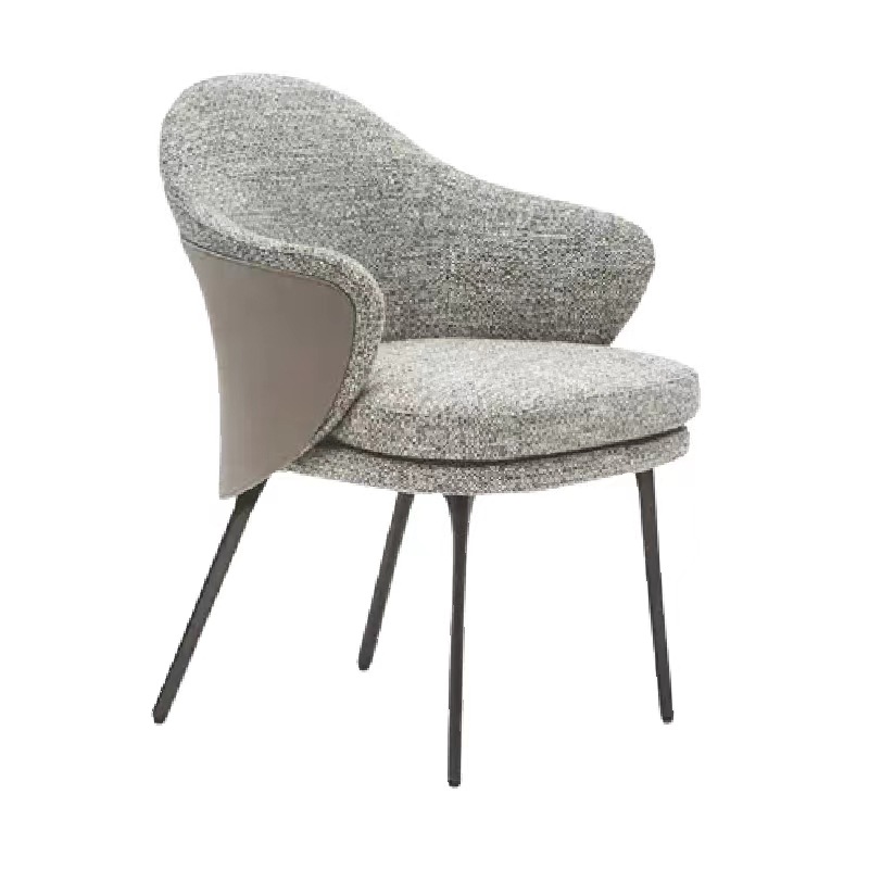 그레이 코튼과 린넨 + 브라운 가죽