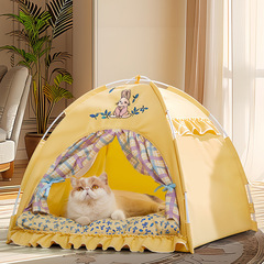 猫の巣ペットテント、オールシーズン対応の半密閉型猫ヴィラ、犬用マットレス、ペットマット、通気性のあるマット