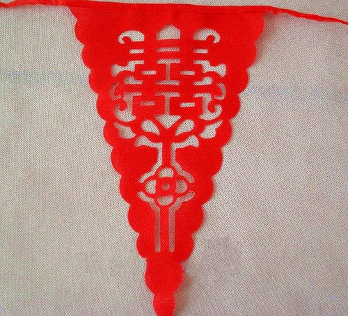 Manufacturer wholesale wedding bunting string flags happy word triangular pull flag outdoor yard flower lantern non-woven hanging flag