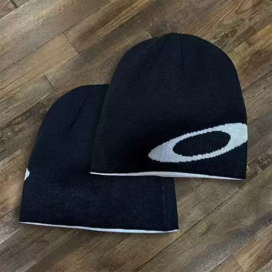 American Retro Hip-Hop Pullover Warm Hat Fashion Casual Y2K Versatile Ring Jacquard Knit Hat Wholesale Black