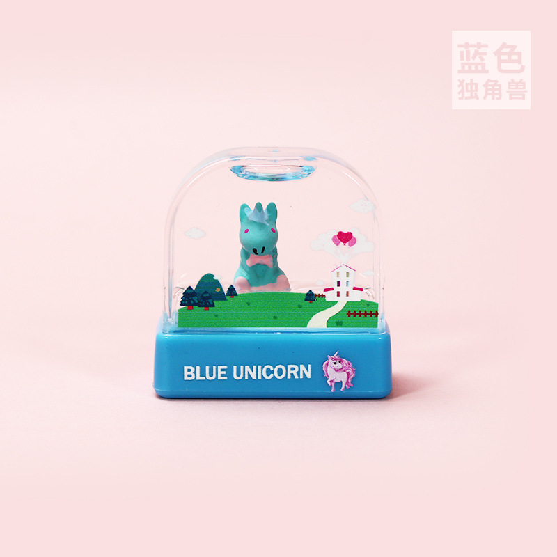 Unicornio de cristal Azul