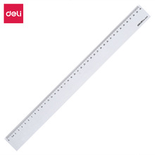 得力6240透明直尺测量塑料尺子仪尺40cm有机美术绘画厚超长学生