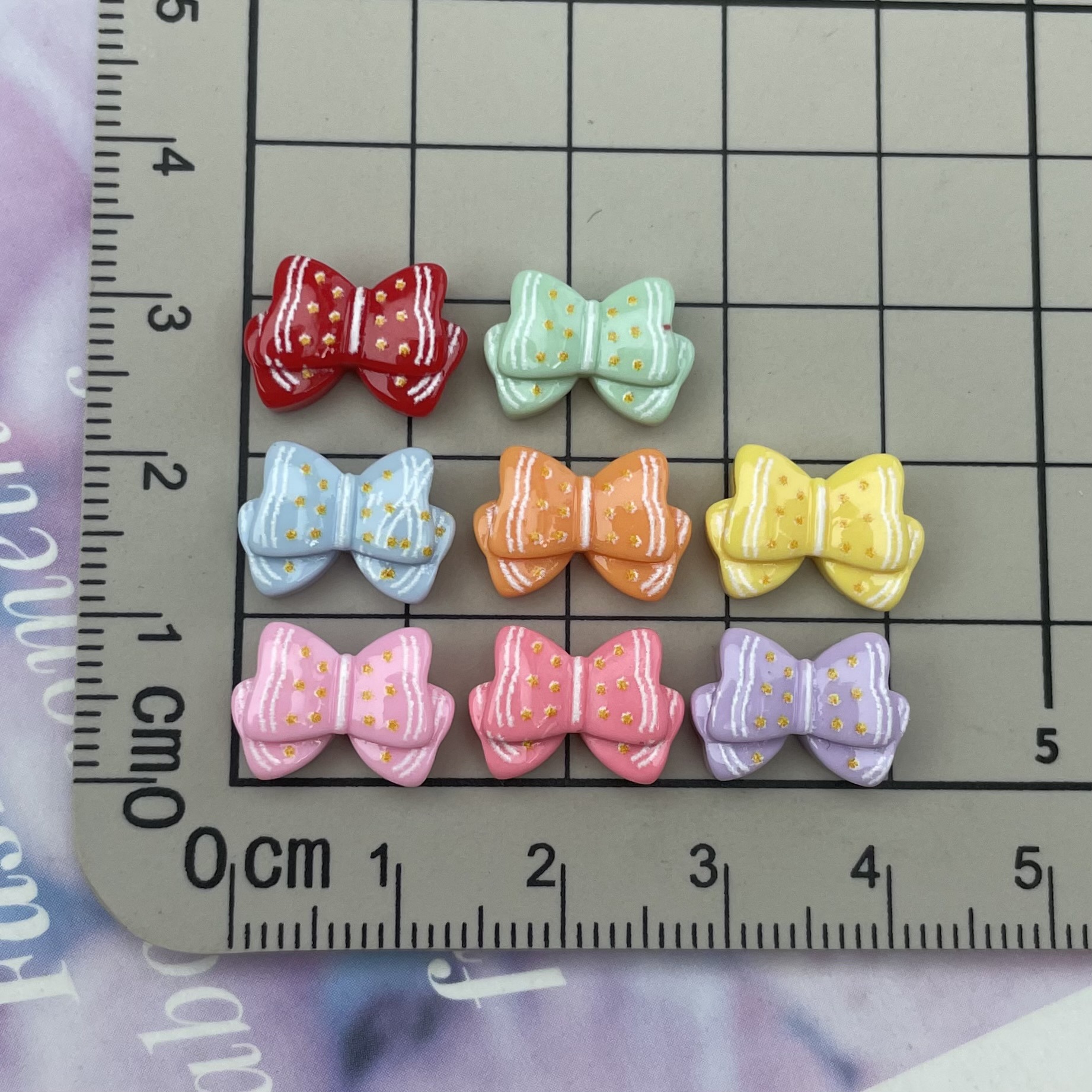 Campana nota nuevo Mini tamaño pequeño brillante resina accesorios horquilla teléfono Shell espárragos accesorios de uñas material pegatinas