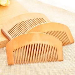 Household high-quality sandalwood comb anti-static men's and women's engraved lettering gift street stall dollar store golden sandalwood smooth hair comb