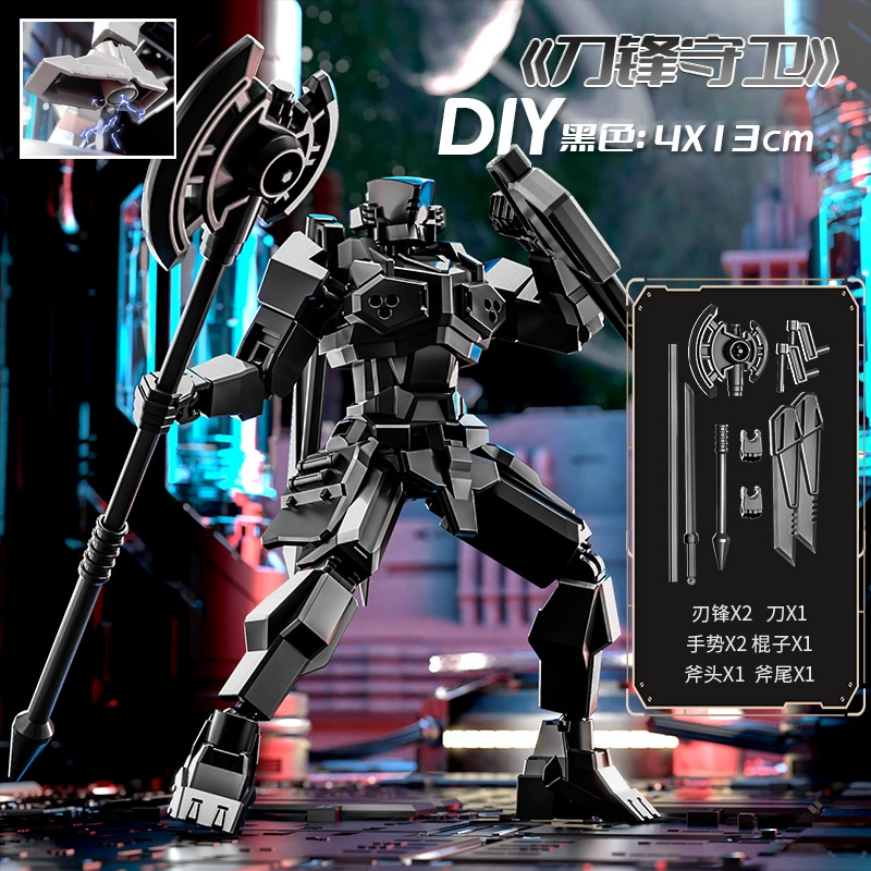 Other Brand Multi-Joint Movable Mini Transformer Doll – 5 Weapons, 2 Gestures, Shield/Blade Colors