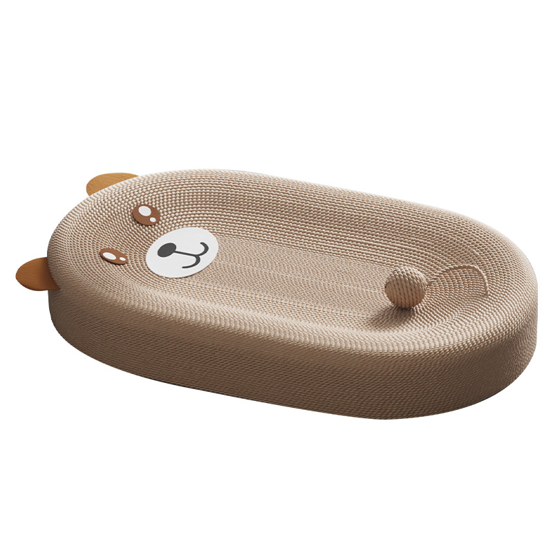 Tablero de raspado para gatos resistente al desgaste y sin caspa, tablero de raspado para gatos, garra de sisal ovalada integrada, suministros para mascotas al por mayor