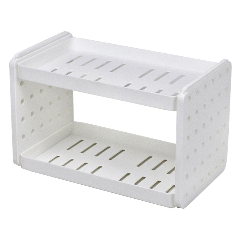 INS de escritorio hueco de doble capa de almacenamiento en rack no impreso agujero tablero gancho titular de la pluma de almacenamiento de oficina rack