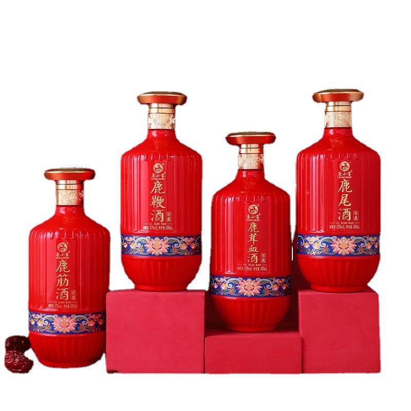 鹿筋酒東北鹿郷礼箱鞭尾血筋礼箱箱500ml * 4源メーカー|undefined