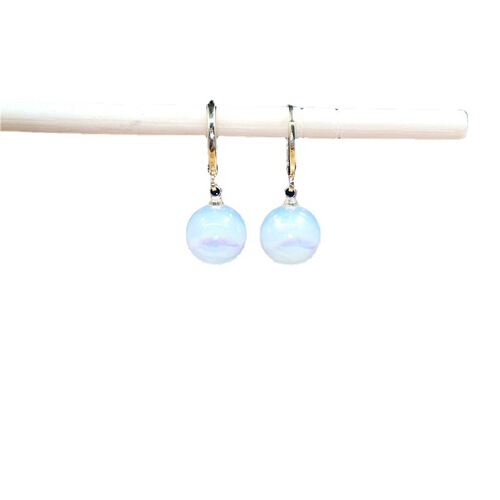 Korean fashion long colorful shell bead earrings personalized Hong Kong style retro diamond earrings versatile temperament earrings