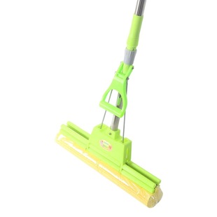 Factory Direct Weijie 38cm Absorbent Stainless Steel Sponge Mop Household Simple Roller Type Hand-free Mop