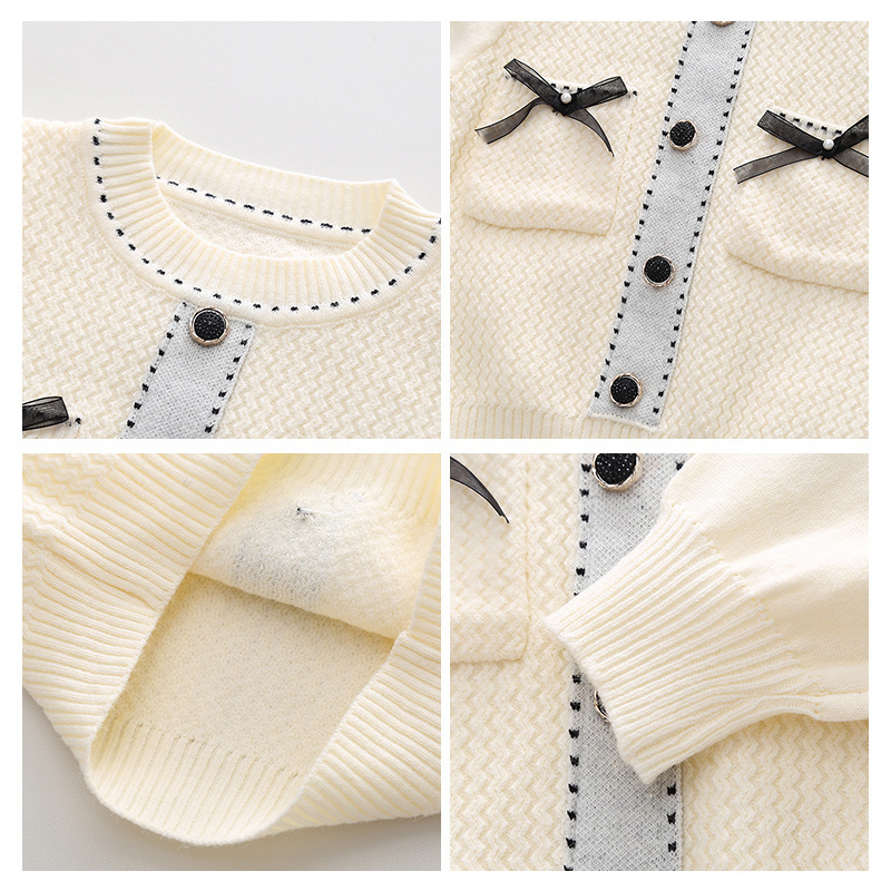 Sweater 2022 Autumn New Small Fragrance Knitted Two Piece Girls' Set Women's Treasure Skirt_voghion.com