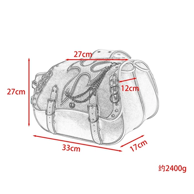 Retro Leather Waterproof Side Bag, Motorcycle Safety Supplies