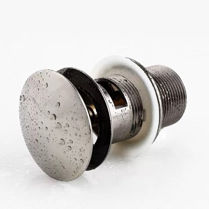 Todo el lavabo de cobre, pistola cromada de rebote de agua, cubierta gris grande con orificio de desbordamiento 1 1/4 de agua, rebote de vidrio con canasta